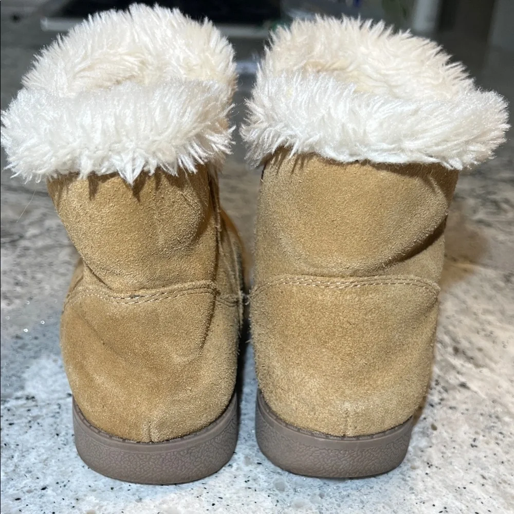 Tan Suede Ankle Boots Size 6 EUC